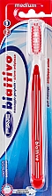 Szczoteczka do zębów Biattivo, średnio twarda, czerwona - Piave Medium Toothbrush — Zdjęcie N1