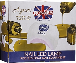 Kup Lampa LED do paznokci, czarna - Ronney Professional Agnes Pro LED 48W (GY-LED-032)