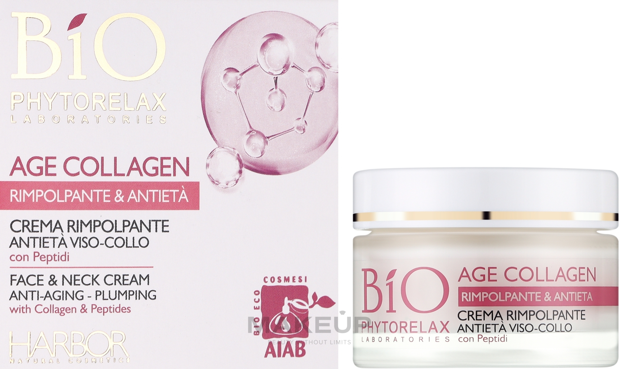 Krem przeciwstarzeniowy do twarzy i szyi - Phytorelax Laboratories Bio Age Collagen Anti-Age Plumping Cream — Zdjęcie 50 ml