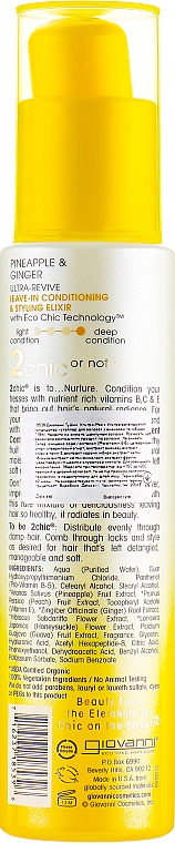 Odżywka do włosów - Giovanni 2Chic Ultra-Revive Leave-in Conditioning & Styling Elixir Dry or Unruly Hair — Zdjęcie N2