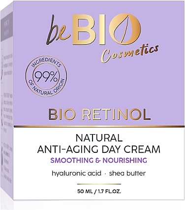 Naturalny krem ​​odmładzający na dzień z roślinnym retinolem - BeBio Bio Retinol Natural Anti-aging Day Cream — Zdjęcie N1