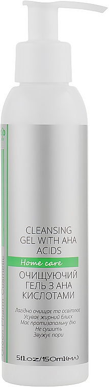 Żel oczyszczający z kwasami AHA - Green Pharm Cosmetic Cleansing Gel With Aha Acids pH 4,0 — Zdjęcie N1