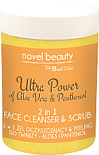 Kup 2 w 1 żel oczyszczający & peeling do twarzy Aloes i pantenol - Fergio Bellaro Novel Beauty Ultra Power Face Cleancer & Scrub