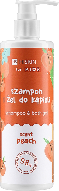 Szampon i żel do kąpieli z ekstraktem z brzoskwini i papai - HiSkin Kids — Zdjęcie N3