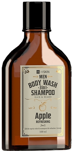 Żel-szampon do ciała, włosów i brody Apple - HiSkin Men Body Wash Gel And Shampoo — Zdjęcie N1