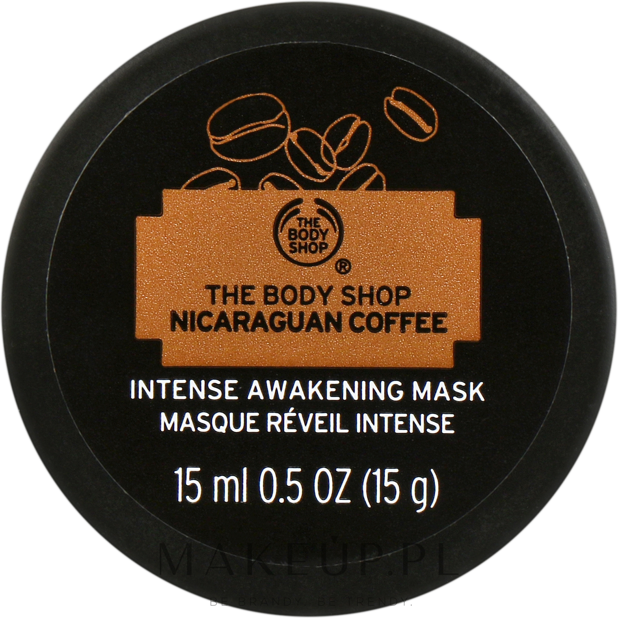 Tonizująca maska do twarzy, Kawa - The Body Shop Nicaraguan Coffee Intense Awakening Mask — Zdjęcie 15 ml