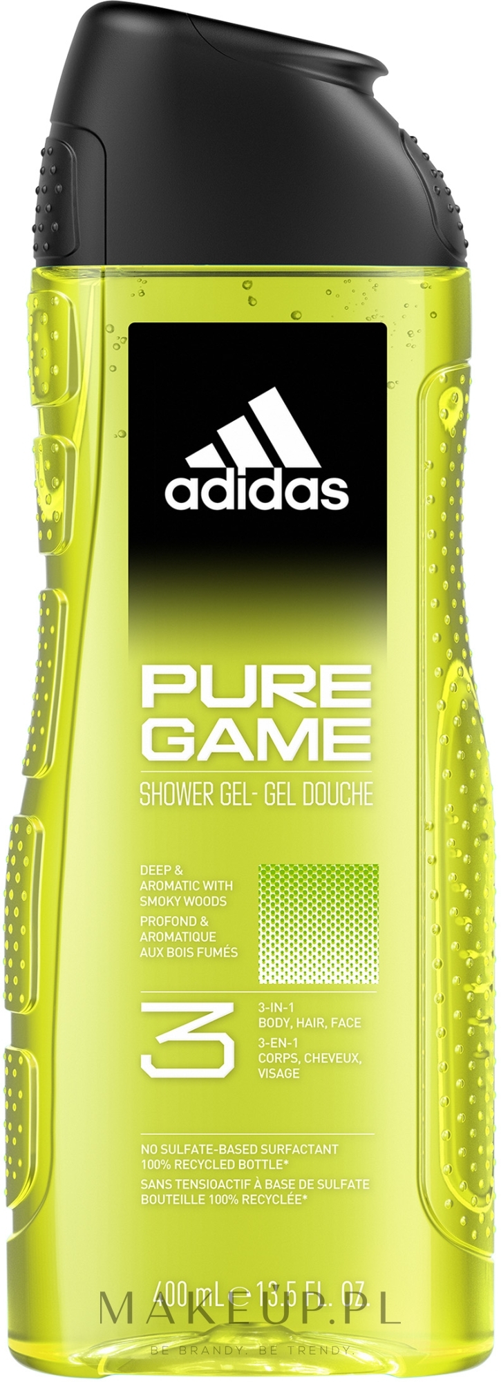 Żel pod prysznic 3 w 1 dla mężczyzn - Adidas Pure Game — Zdjęcie 400 ml