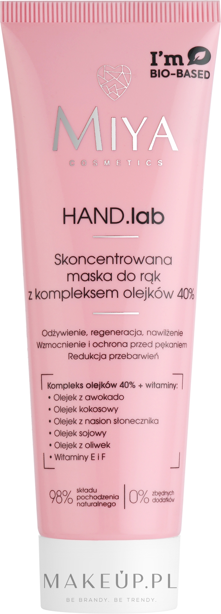 Skoncentrowana maska do rąk i paznokci z kompleksem olejków 40% - Miya Cosmetics Hand Lab Concentrated Mask For Hands & Nails With A Complex Of Oils 40% — Zdjęcie 50 ml