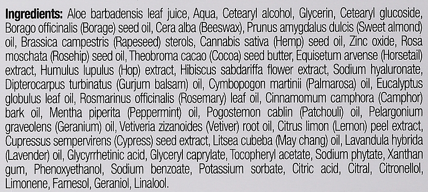 PRZECENA! Nawilżający krem do twarzy Organiczny olej konopny - Dr Organic Hemp Oil 24hr Rescue Cream * — Zdjęcie N3