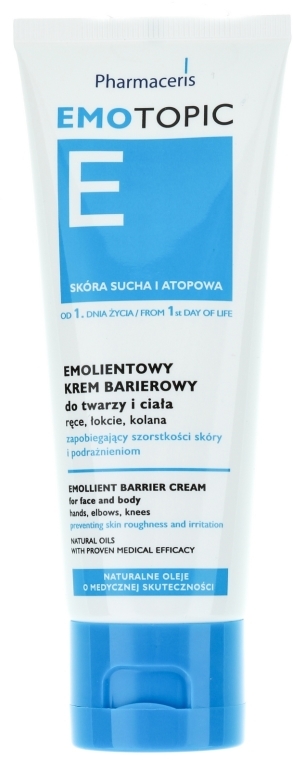 Emolientowy krem barierowy do twarzy i ciała - Pharmaceris E Emotopic Emollient Barrier Cream — Zdjęcie N1