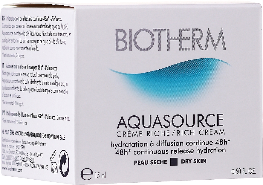 PREZENT! Głęboko nawilżający krem do twarzy - Biotherm Aquasource Rich Cream — Zdjęcie N3