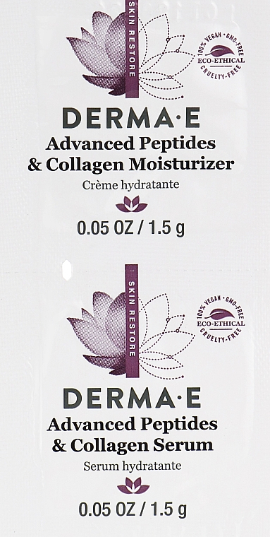 Zestaw próbek - Derma E Skin Restore Set (cr/1.5g + serum/1.5g) — Zdjęcie N1