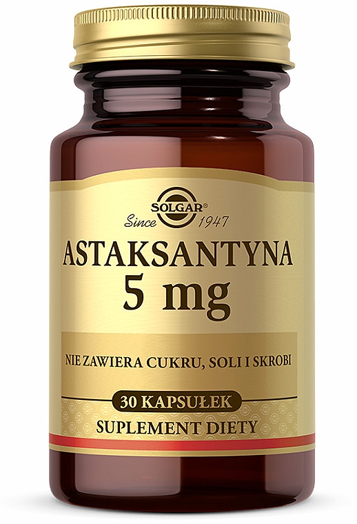 Suplement diety Astaksantyna, 5 mg - Solgar Astaksantyna — Zdjęcie N1