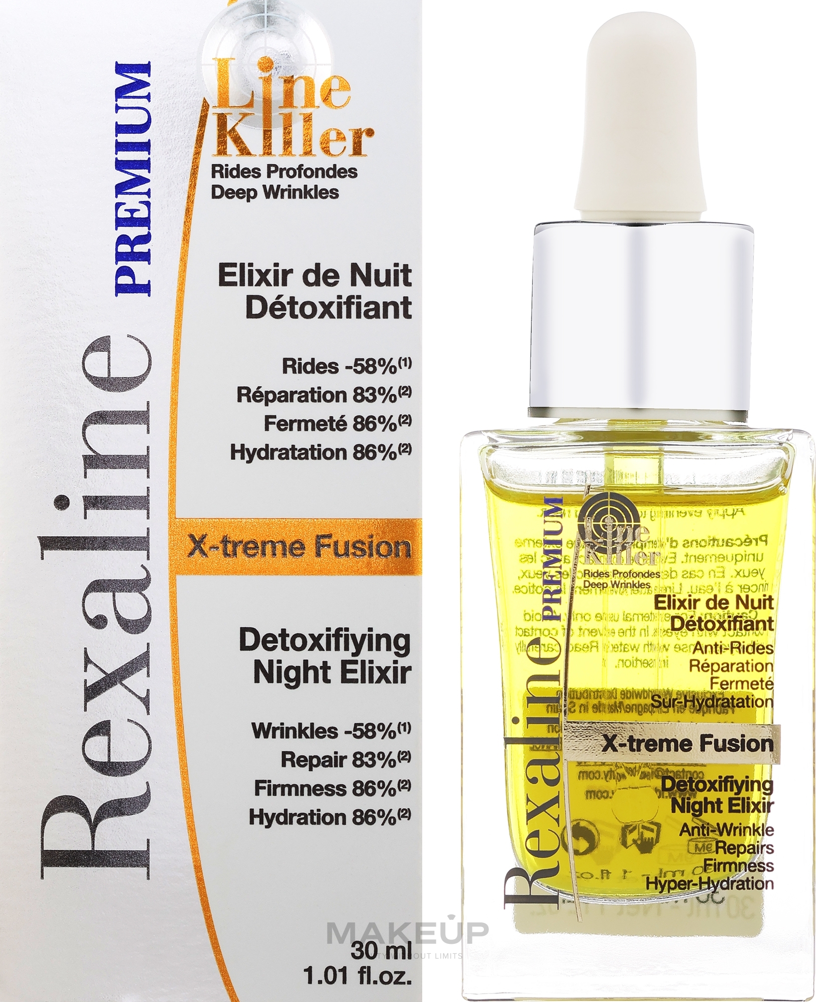 Detoksykujący olejek do twarzy na noc - Rexaline Line Killer X-Treme Fusion Elixir — Zdjęcie 30 ml