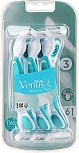 Kup Jednorazowe maszynki do golenia do skóry wrażliwej, 6 szt., lazurowe - Gillette Venus Sensitive