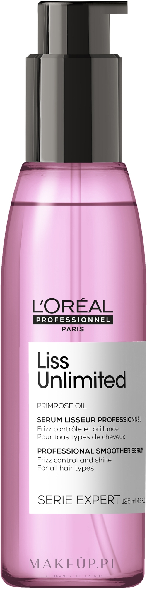 Nabłyszczający olejek wygładzający do włosów z olejem wiesiołkowym - L'Oréal Professionnel Liss Unlimited Blow-Dry Oil New — Zdjęcie 125 ml NEW