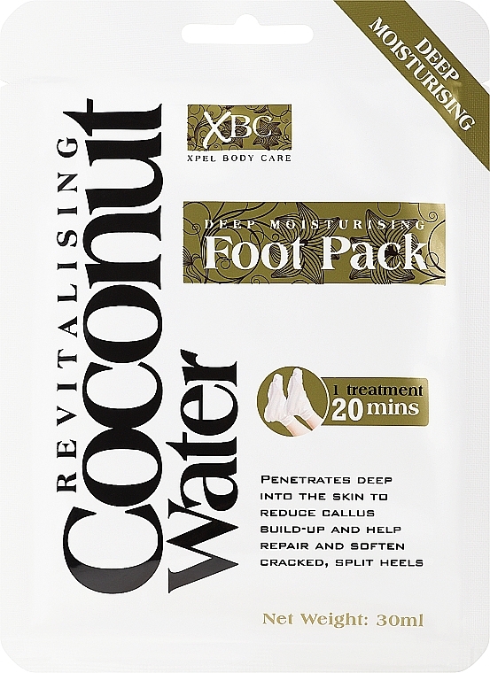 Maseczka do stóp z wodą kokosową - Xpel Marketing Ltd Coconut Water Foot Pack — Zdjęcie N1