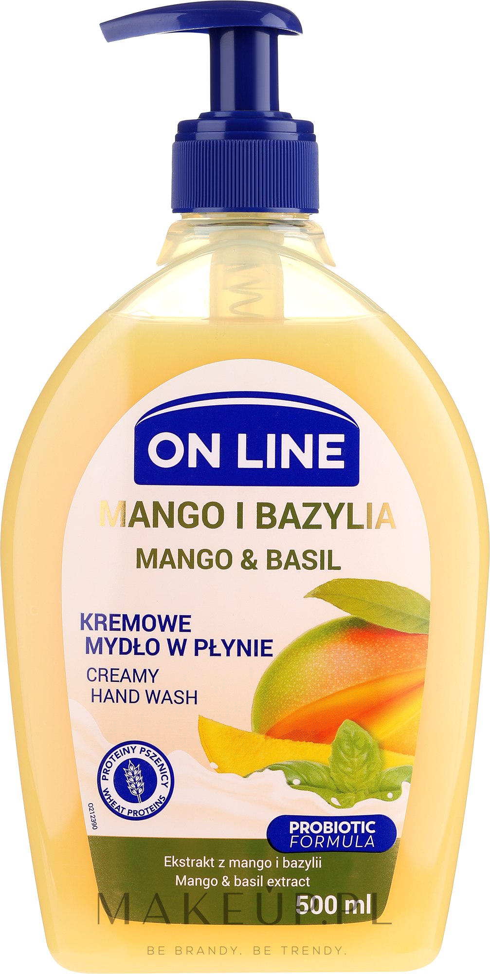 Mydło w płynie Mango i bazylia - On Line  — Zdjęcie 500 ml