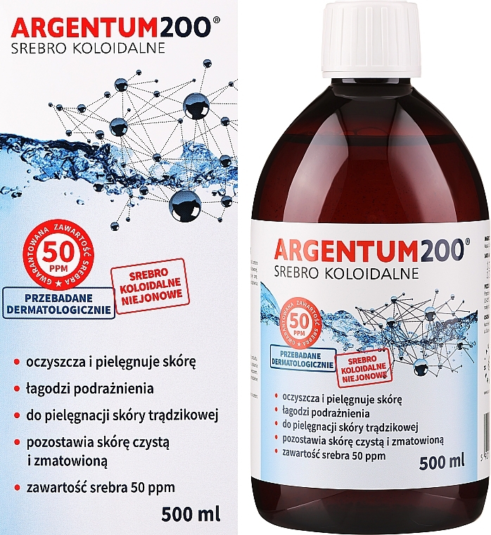 Tonik do twarzy ze srebrem koloidalnym - Aura Herbals Argentum200 50 ppm — Zdjęcie N1