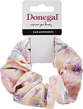 Kup Gumka do włosów FA-5647, jasny beż z kwiatami - Donegal