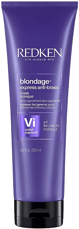 Maska neutralizująca żółte tony włosow blond i rozjaśnianych - Redken Color Extend Blondage Express Anti-Brass Mask — Zdjęcie N1