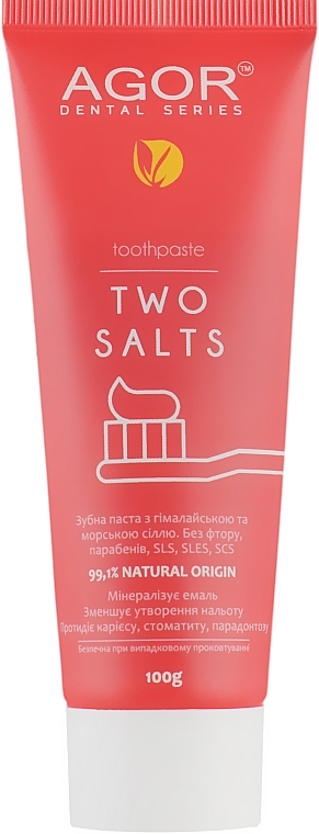 Pasta do zębów z solą - Agor Two Salts Toothpaste — Zdjęcie N1