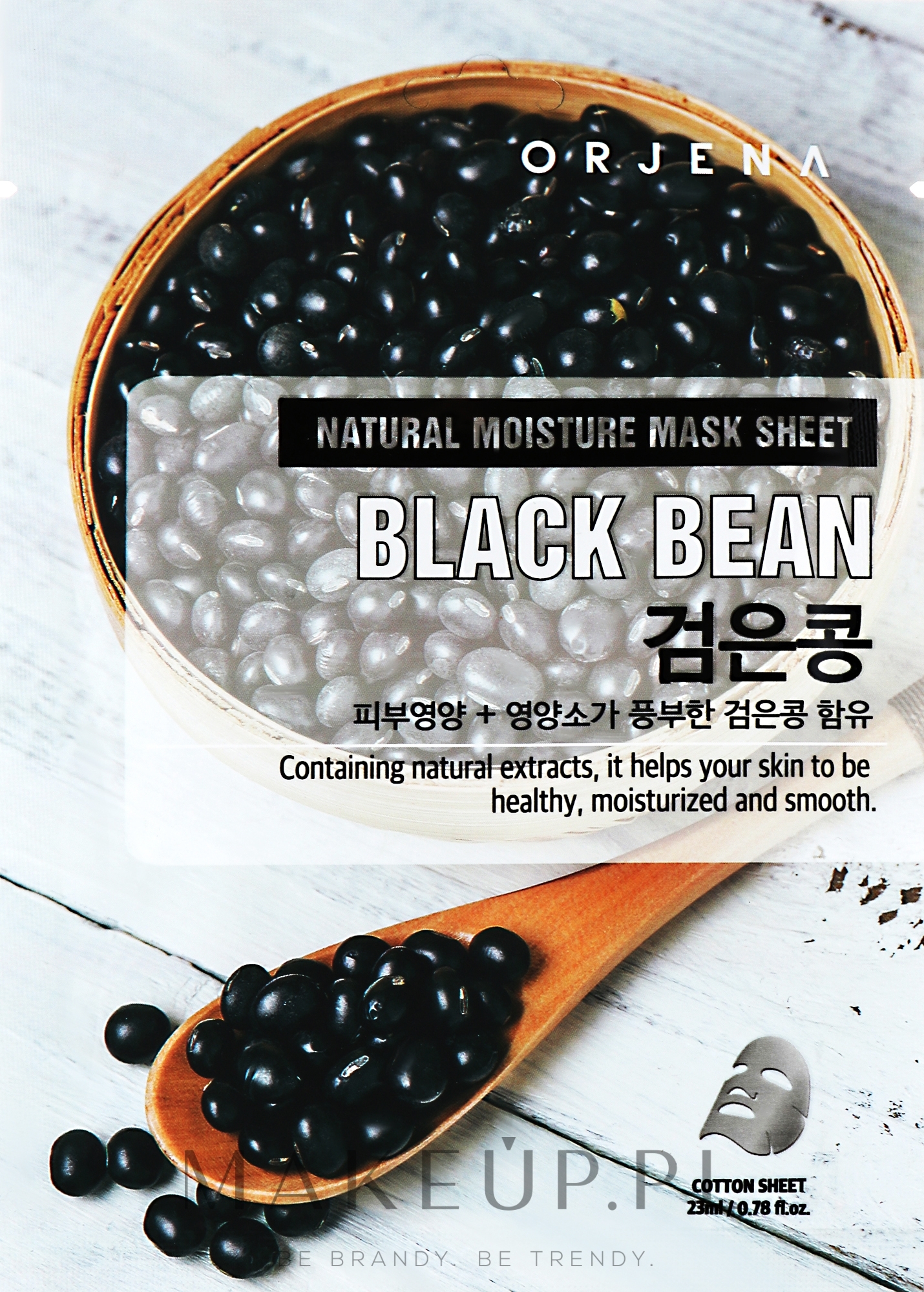 Maska do twarzy w płachcie z ekstraktem z czarnej fasoli - Orjena Natural Moisture Mask Sheet Black Bean — Zdjęcie 23 ml
