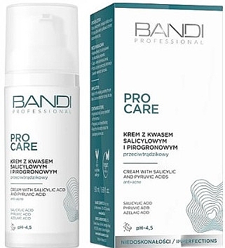 Krem do twarzy z kwasem salicylowym i pirogronowym - Bandi Professional Pro Care Salicylic And Pyruvic Acid Face Cream — Zdjęcie N1