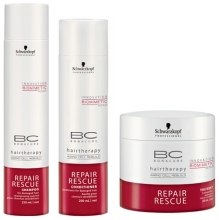 Kup Zestaw - Schwarzkopf Professional BC Bonacure Repair Rescue (mask/200ml + shm/250ml + cond/200ml)