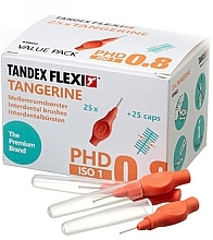 Kup Szczoteczki międzyzębowe z nasadkami, 0,8 mm, pomarańczowe - Tandex Flexi Tangarine