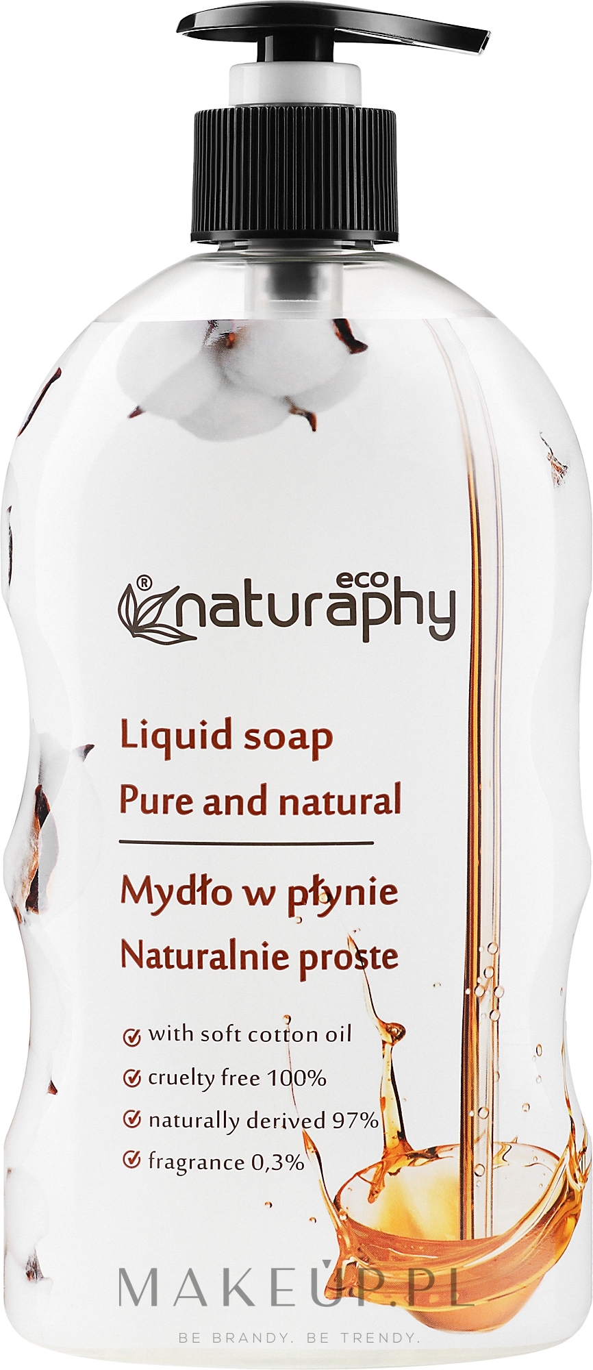 Mydło w płynie do rąk z olejem bawełnianym - Bluxcosmetics Natural Eco Liquid Soap With Cottonseed Oil — Zdjęcie 650 ml
