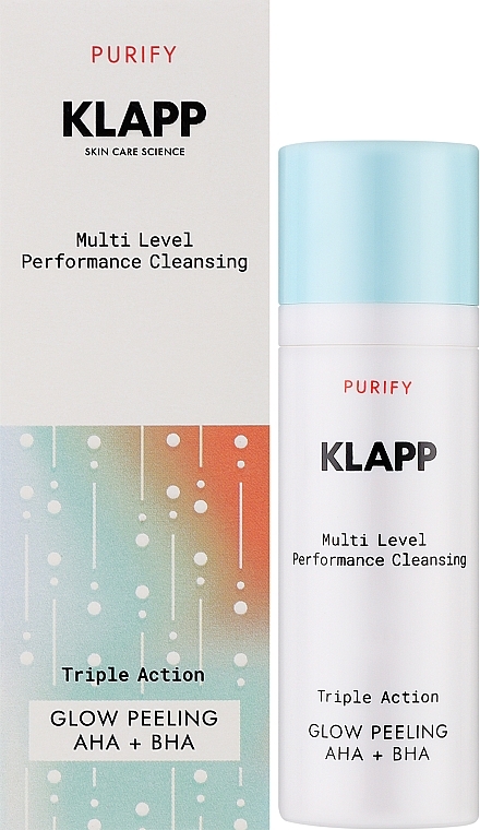 Kompleksowy peeling dla promiennej skóry - Klapp Multi Level Performance Purify Triple Action Glow Peeling With AHA + BHA — Zdjęcie N2