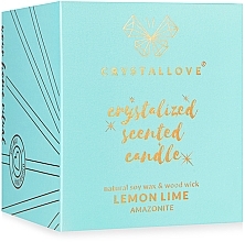 Świeca sojowa z amazonitem, cytryną i limonką - Crystallove Soy Candle with Amazonite Lemon Lime — Zdjęcie N7