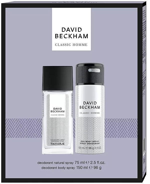 David Beckham Classic Homme - Zestaw (deo/spray/75ml + deo/150ml) — Zdjęcie N1