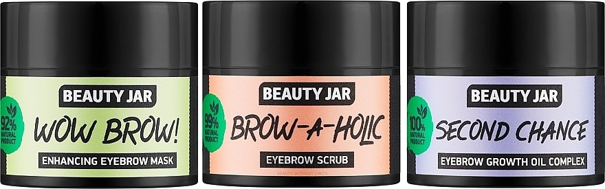 Zestaw - Beauty Jar Set (brow/mask/15ml + brow/oil/15ml + brow/scrub/15ml)  — Zdjęcie N2