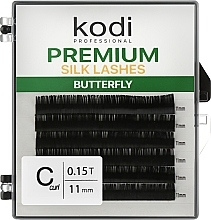 Kup Sztuczne rzęsy Butterfly Green C 0.15 (6 rzędów: 11 mm) - Kodi Professional