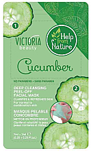 Kup Głęboko oczyszczająca maseczka peel-off do twarzy z ogórkiem - Victoria Beauty Help From Nature