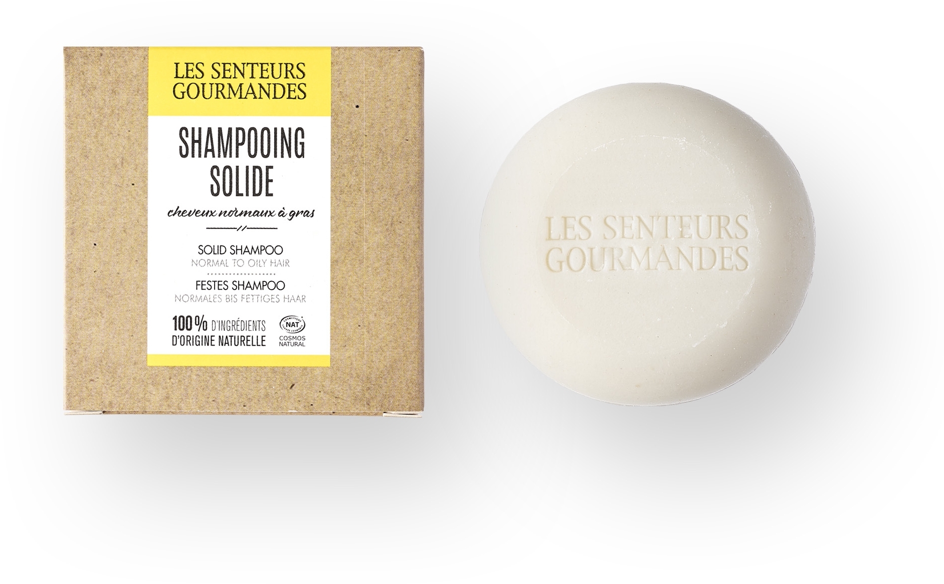 Szampon w kostce do włosów przetłuszczających się - Les Senteurs Gourmandes Solid Shampoo Normal To Oily Hair — Zdjęcie 75 g