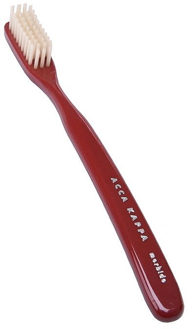 Szczoteczka do zębów średnia, bordowa - Acca Kappa Vintage Collection Toothbrush Pure Bristle Medium — Zdjęcie N1