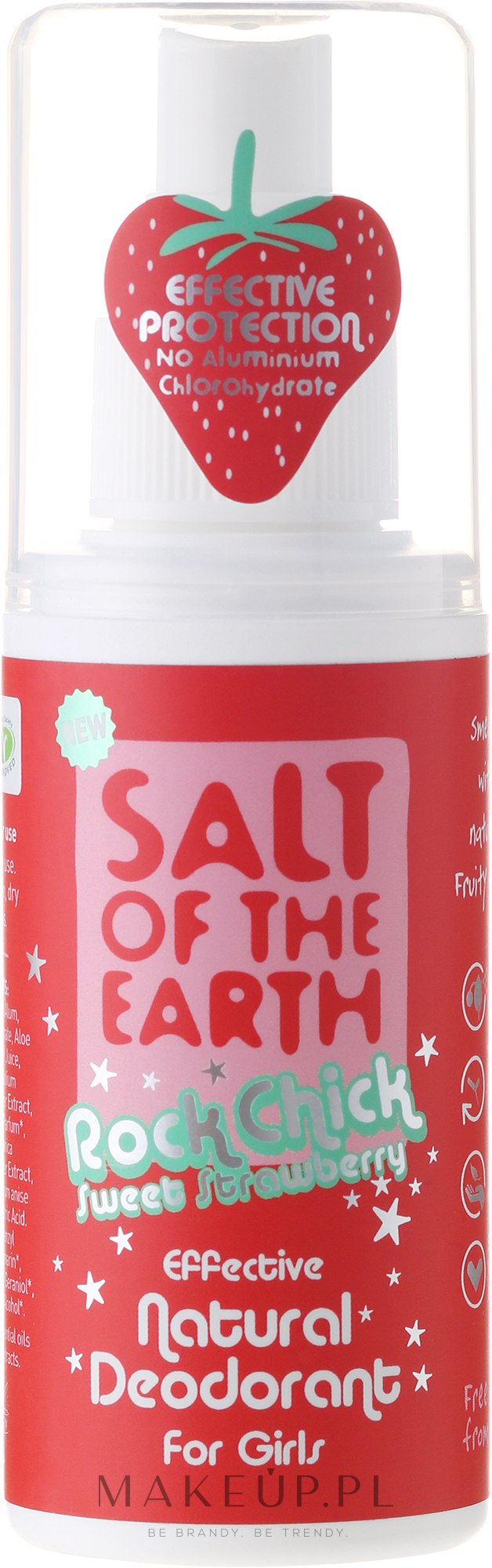 Naturalny dezodorant zapachowy - Salt of the Earth Rock Chick Girls Sweet Strawberry Natural Deodorant — Zdjęcie 100 ml