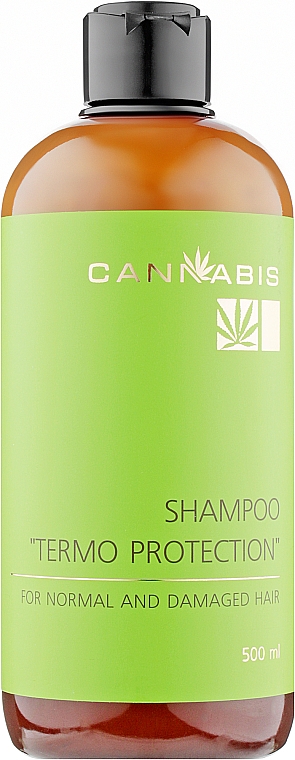 Bezsiarczanowy szampon do włosów Termoochrona - Cannabis Shampoo "Termo Protection" For Normal And Damaged Hair — Zdjęcie N1
