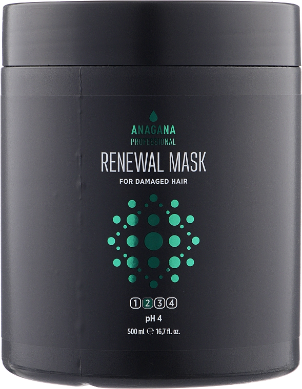 Maska odbudowująca do włosów zniszczonych - ANAGANA Renewal Mask For Damaged Hair 2 pH 4 — Zdjęcie N2