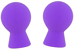 Zestaw przyssawek do brodawek, fioletowy, 2 szt. - Dream Toys Pleasure Pumps Nipple Suckers Purple — Zdjęcie N1