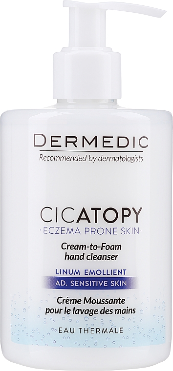Emulsja do mycia rąk - Dermedic Cicatopy Eczema Prone Skin Cream-to-Foam Hand Cleancer — Zdjęcie N1