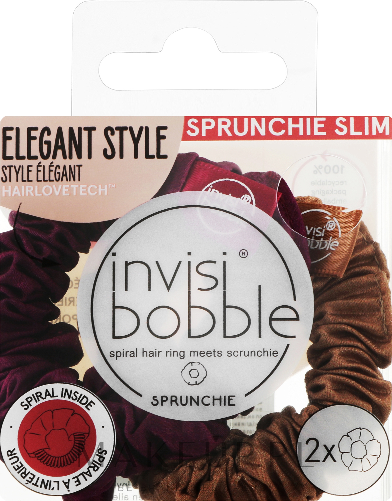 Gumki do włosów - Invisibobble Sprunchie Slim The Snuggle is Real — Zdjęcie 2 szt.