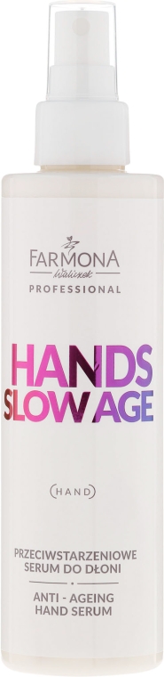 Przeciwstarzeniowe serum do dłoni - Farmona Professional Hands Slow Age — Zdjęcie N1
