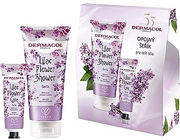 Zestaw - Dermacol Lilac Flower Set (h/cr/30ml + sh/cr/200ml) — Zdjęcie N1