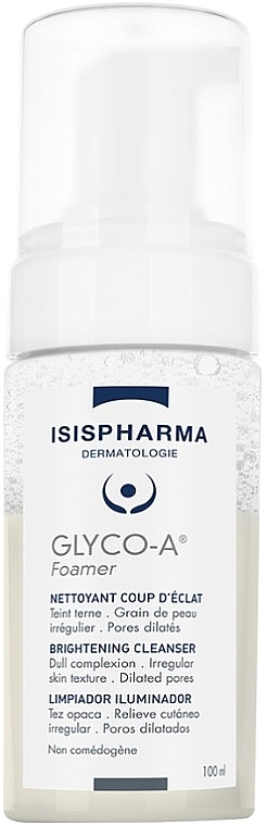 Pianka oczyszczająca z kwasem glikolowym - Isispharma Glyco-A Foamer Brightening Cleanser — Zdjęcie N1