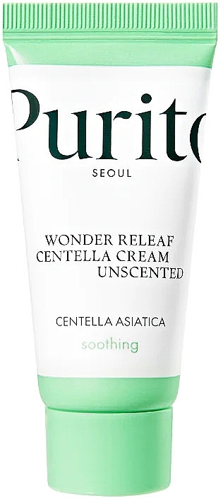 Krem kojący z wąkrotką azjatycką bez olejków eterycznych - Purito Seoul Wonder Releaf Centella Cream Unscented (Travel Size) — Zdjęcie N1