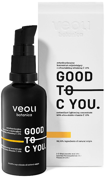 Antyoksydacyjny koncentrat rozjaśniający z witaminą C 15% - Veoli Botanica Good To C You — Zdjęcie N1